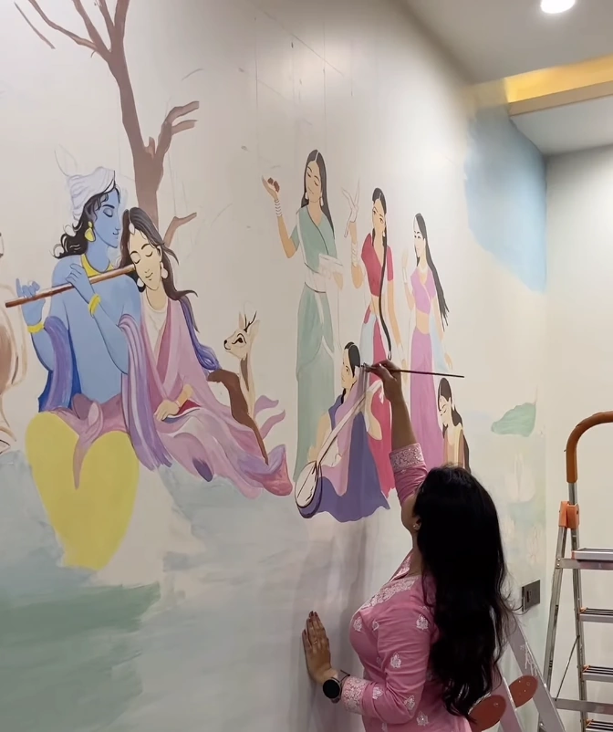 Krishna Wall Painting 2 — view 2