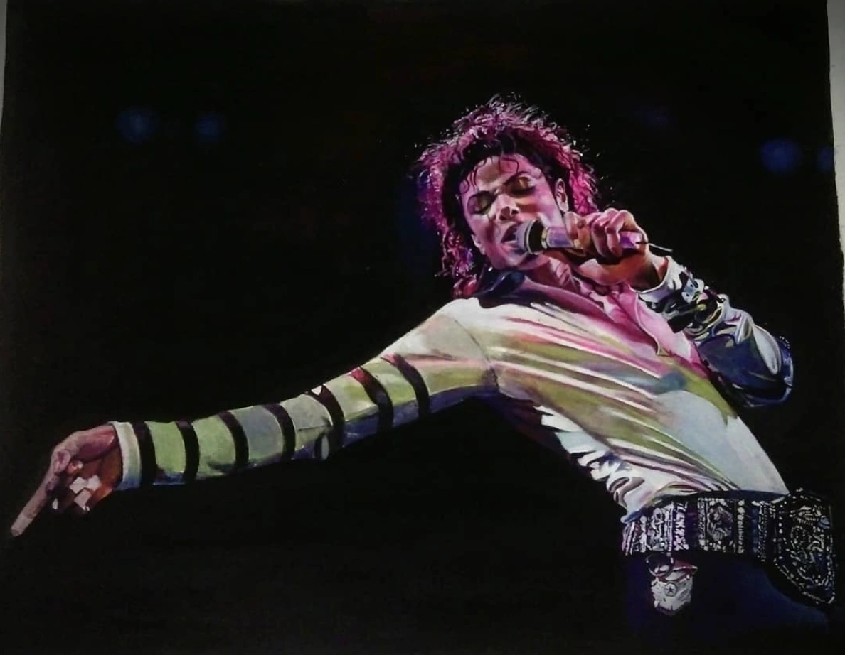 Hyperrealistic portrait titled Michael Jackson by HueWing