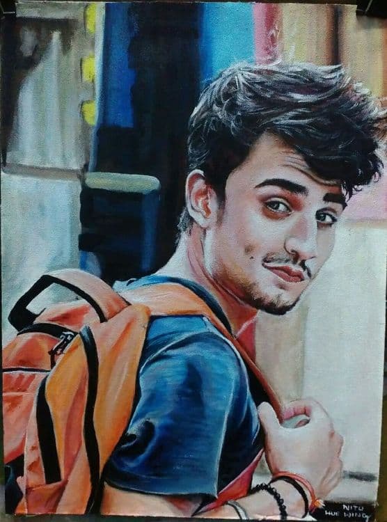 Hyperrealistic oil portrait of a young boy by HueWing