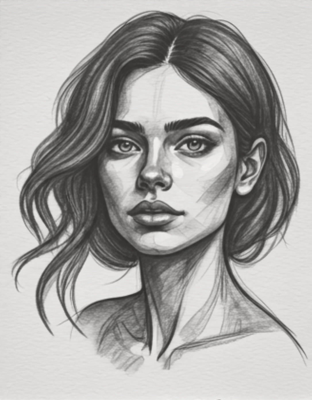 Artist demonstrating hyperrealistic portrait technique